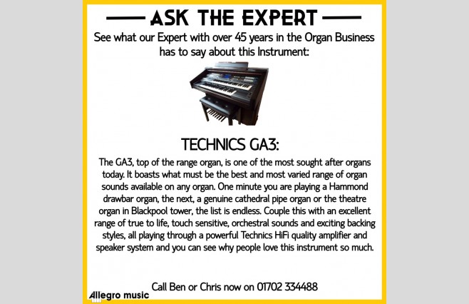 Used Technics GA3 Organ All Inclusive Top Grade Package - Image 2